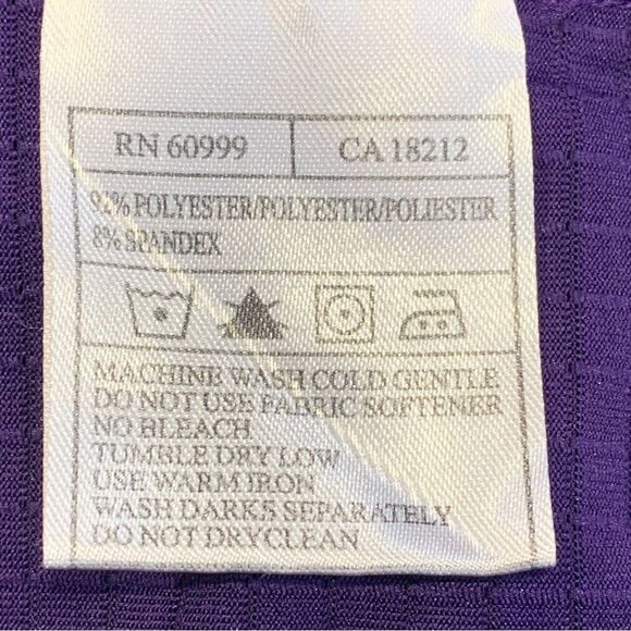 Antigua Golf Polo Purple Check Size Large Mens - Picture 7 of 9